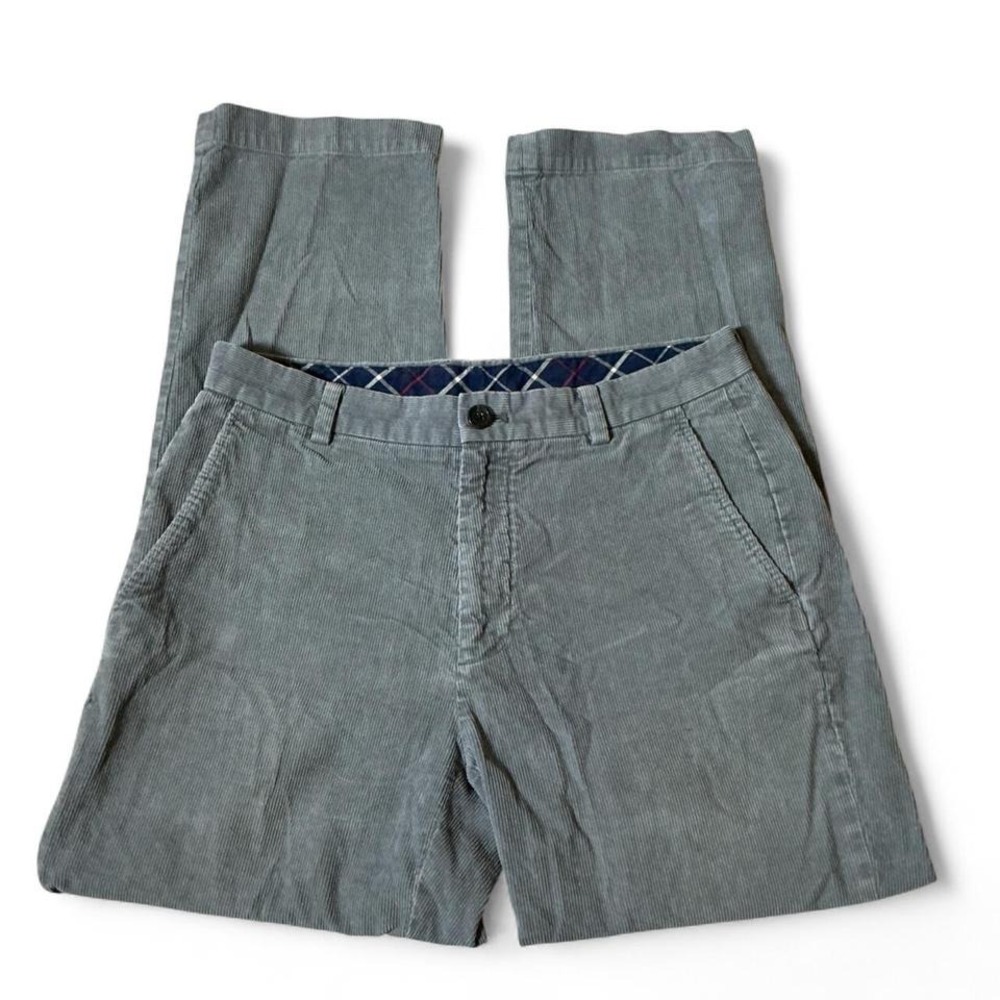 Brooks Brothers 346 Clark Corduroy Pants Mens‎ 32x30 Grey Straight Leg 100036653